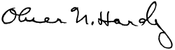 signature d'Oliver Hardy