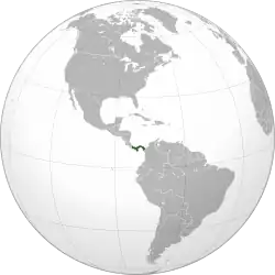 Description de l'image Panama (orthographic projection).svg.