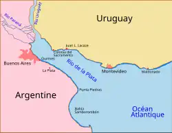 Carte du río de la Plata.