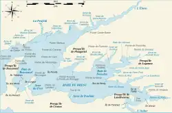 Carte de la rade de Brest.