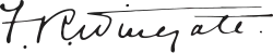 signature de Francis Reginald Wingate