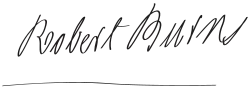 Signature de Robert Burns