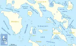 Carte de la mer de Sibuyan.