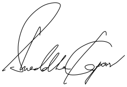 signature de Shraddha Kapoor