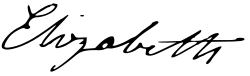 signature d'Élisabeth de Hanovre