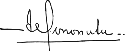 signature d'Arnold Mononutu