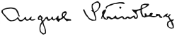 Signature de August Strindberg