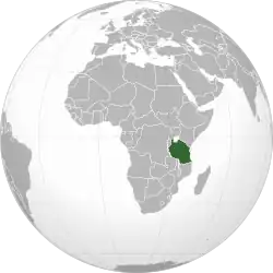 Description de l'image Tanzania (orthographic projection).svg.