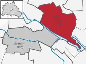 Localisation de Berlin-Friedrichshain