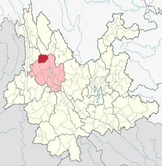 Localisation de Jiànchuān Xiàn