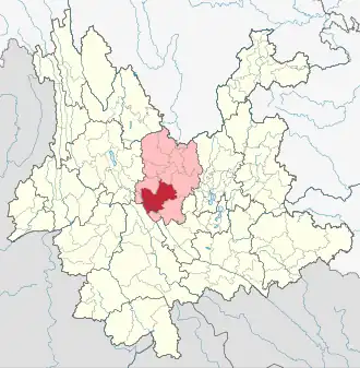 Localisation de Chuxiong