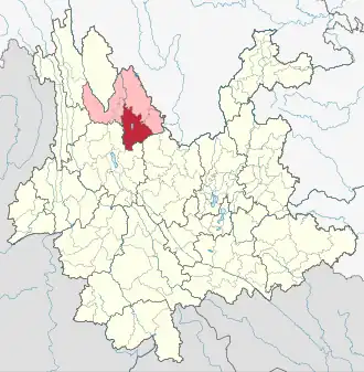 Localisation de Yǒngshèng xiàn