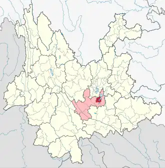 Localisation de Jiāngchuān Xiàn