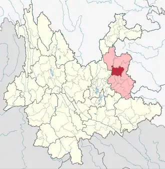 Localisation de Zhānyì Xiàn