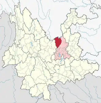 Localisation de Lùquàn yízú miáozú Zìzhìxiàn