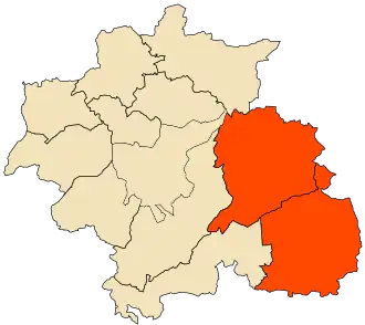 Localisation de Daïra d'Aïn Abid