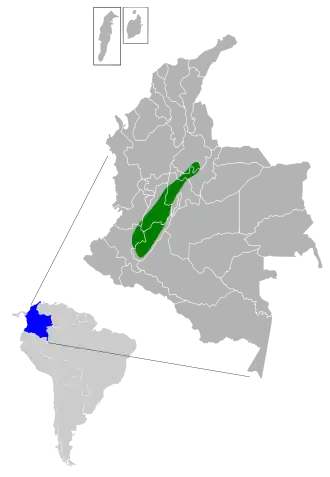 Description de l'image Amazilia cyanifrons map.svg.