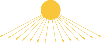 Représentation d'Aton pendant la période amarnienne sous la forme d'un disque solaire d'où s'échappent des rayons solaires terminés par des mains.