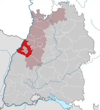 Localisation de Arrondissement de Rastatt