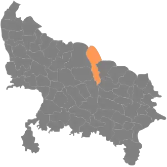 Localisation de District de Bahraichबहराइच जिला