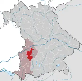 Localisation de Arrondissement d'Augsbourg