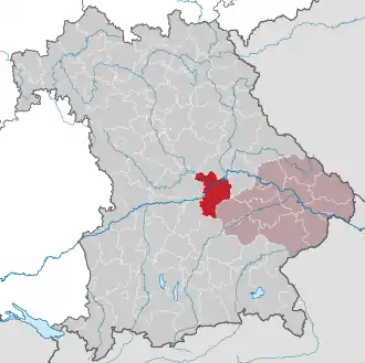 Localisation de Arrondissement de Kelheim