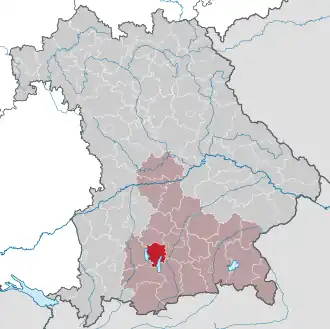 Localisation de Arrondissement de Starnberg
