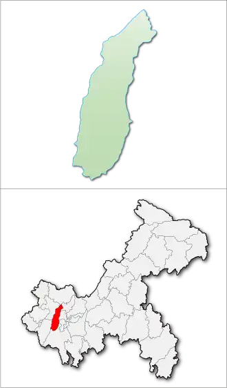 Localisation de Bìshān Xiàn