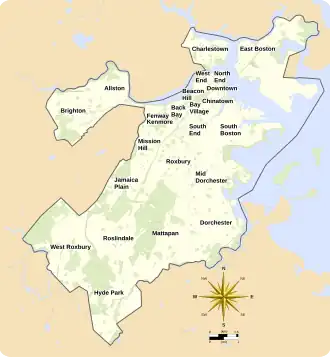 Localisation de Back Bay