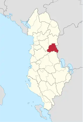 Localisation de District de Bulqizë