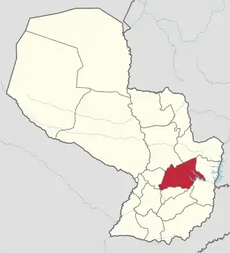 Localisation de Département de Caaguazú