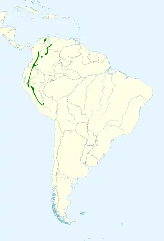 Description de l'image Cacicus uropygialis map.svg.