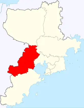 Localisation de Jiāozhōu shì