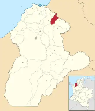 Localisation de San Andrés de Sotavento