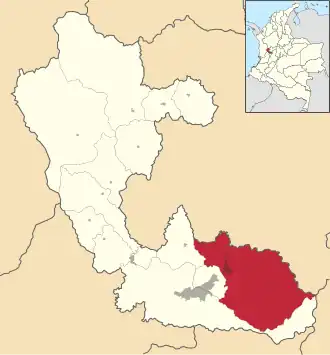 Localisation de Santa Rosa de Cabal