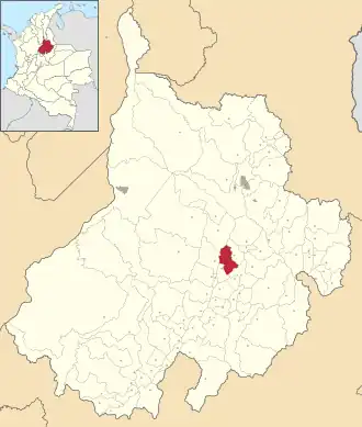 Localisation de Barichara