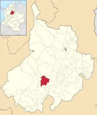 Localisation de Santa Helena del Opón