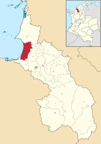 Localisation de Santiago de Tolú
