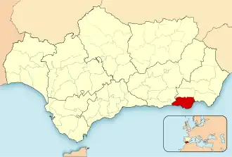 Localisation de Poniente Almeriense