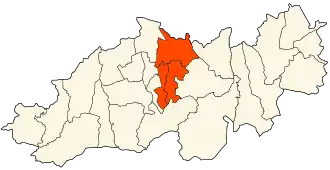 Localisation de Daïra de Boufarik / ⵜⴰⴷⴰⵢⵕⴰ ⵏ ⴱⵓ ⴼⴰⵔⵉⴽ / Tadayṛa n Bu Farik