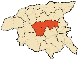 Localisation de Daïra d'Ouled Fares