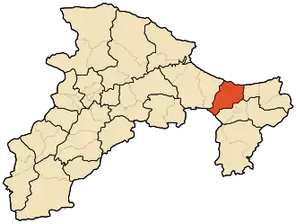 Localisation de Daïra d'Aokas