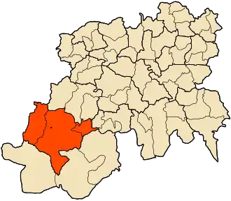 Localisation de Daïra d'Aziz