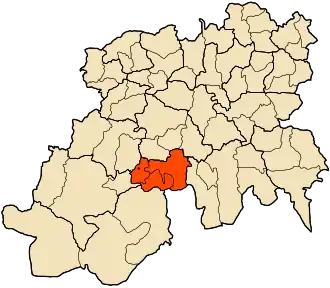 Localisation de Daïra de Ksar Boukhari