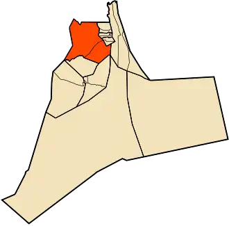 Localisation de Daïra d'El Hadjira