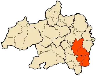 Localisation de Daïra de Ras El Oued