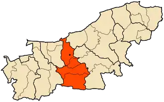 Localisation de Daïra de Thénia des Béni-Aïcha