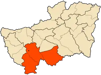 Localisation de Daïra  d'Oum El Adhaim