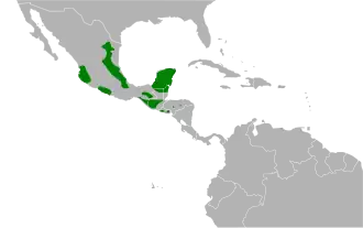 Description de l'image Dactylortyx thoracicus map.svg.