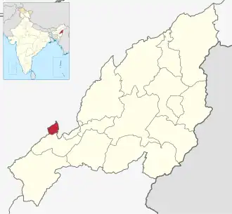 Localisation de District de Dimapur दीमापुर ज़िला